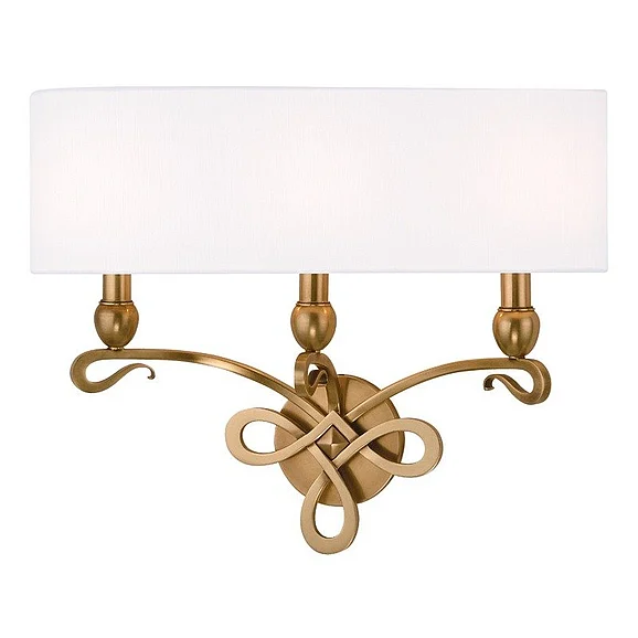 Hudson Valley Lighting Pawling Wall Sconce in Aged Brass 7213-AGB