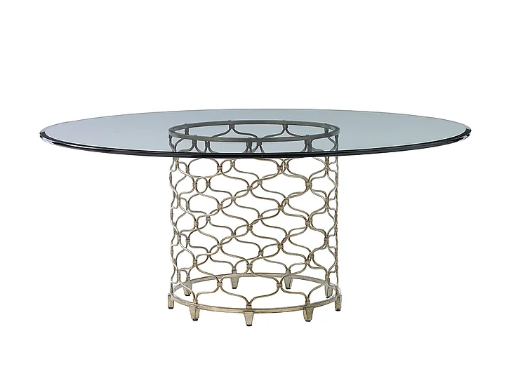 Lexington Laurel Canyon 72" Bollingter Dining Table in Silver