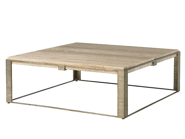 Lexington Laurel Canyon Stone Canyon Cocktail Table in Silver 721-943