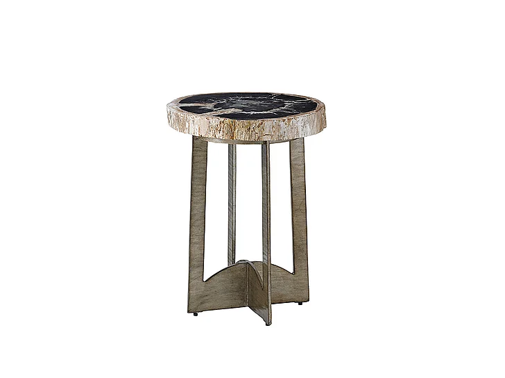 Lexington Laurel Canyon Cross Creek Accent Table in Silver 721-958C