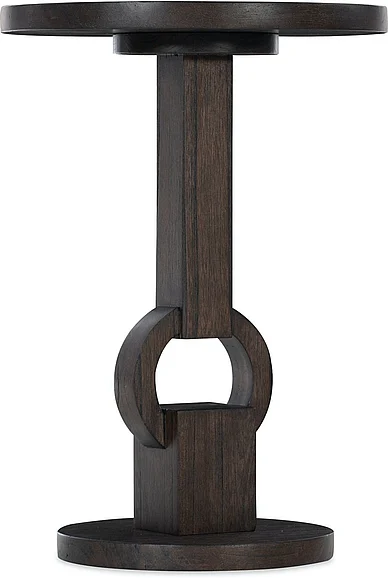 Hooker Furniture Commerce and Market Round Side Table in Dark Wood 7228-50003-99