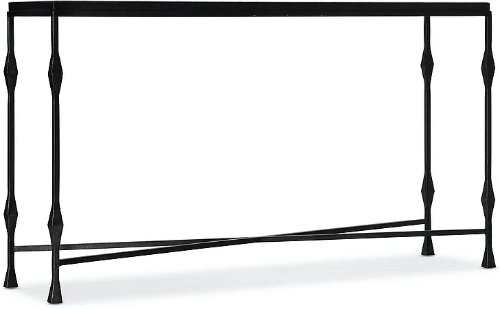 Hooker Furniture Commerce and Market Metal-Wood Console Table in Black 7228-85022-00