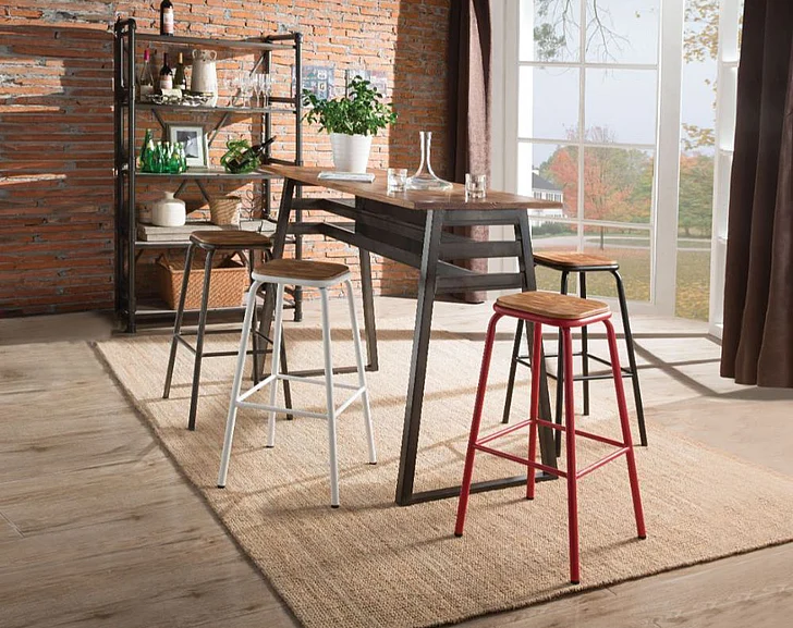 ACME Scarus Bar Table in Natural & Gunmetal 72385