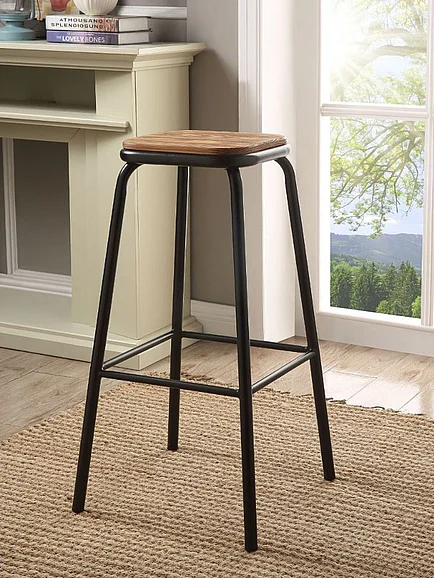 ACME Scarus Bar Stool in Natural & Black 72387