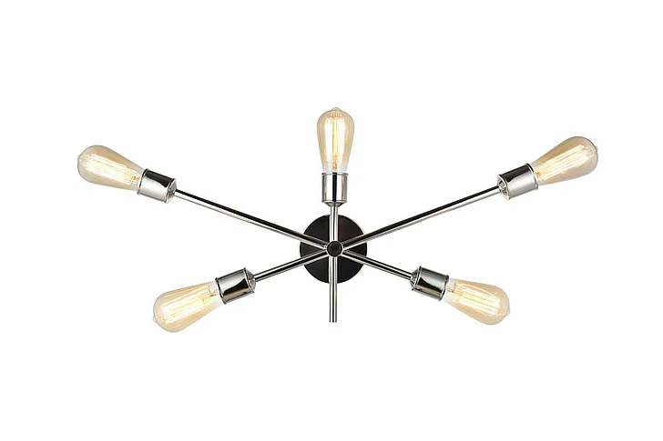 Elegant Axel 5 Lights Polished Nickel Wall Sconce LD8021W24PN CLOSEOUT