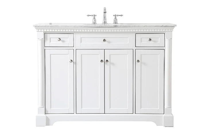 Elegant 48 In. Single Bathroom Vanity in White VF53048WH