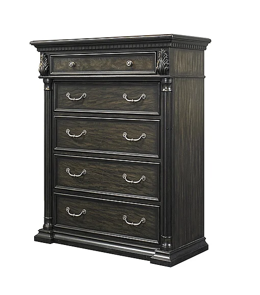 FD Home Timeless 5 Drawer Chest in Black 7300-11