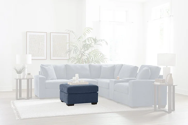 Peak Living 730 Ottoman in Cardiff Slate (Blue) 73005-4701 CUSTOM ITEM