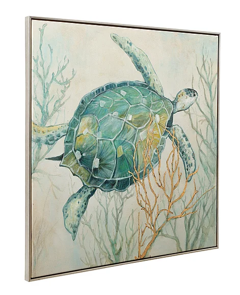 Bassett Mirror Company Alanton Framed Canvas in Silver 7301-073