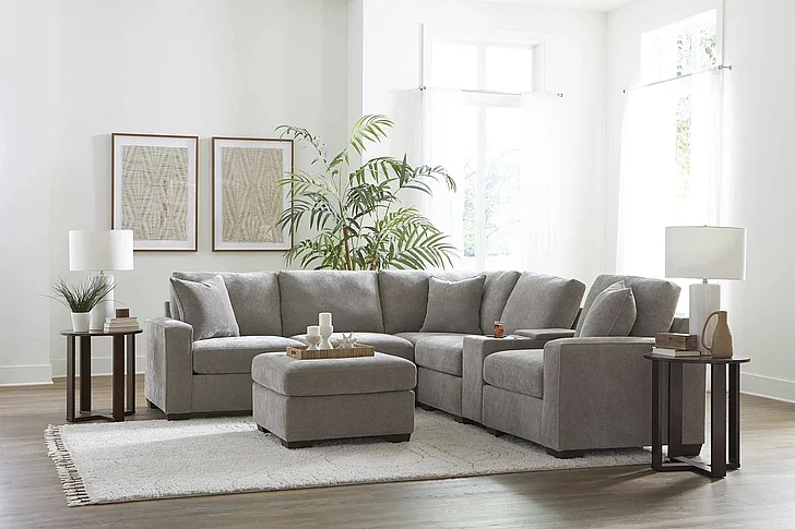 Peak Living 730 6pc Modular Sectional Living Room Set in Cardiff Sand CUSTOM ITEM