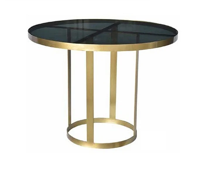 Meva Furniture Margot Dining Table in Metallic Gold 73102001