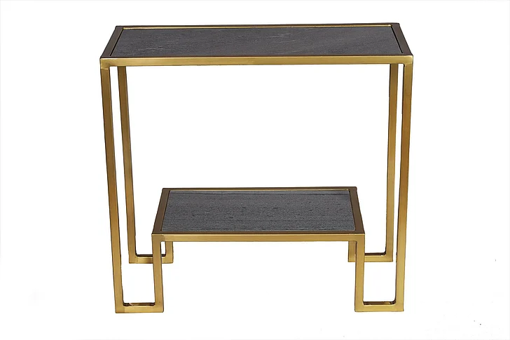 Moti Furniture Magestro Console in Gray and Gold