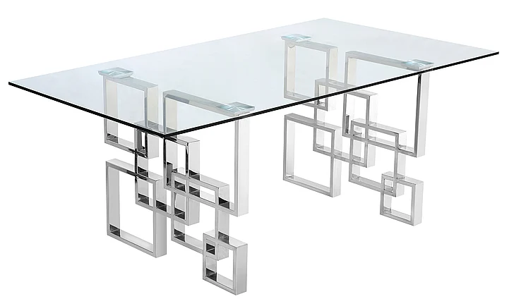 Meridian Alexis Dining Table in Chrome 731-T