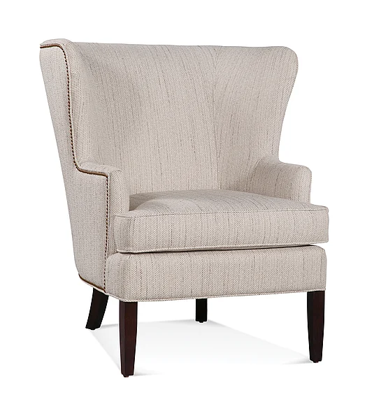 Braxton Culler Greenwich Wing Chair with Brass Nailhead 732-007SN2