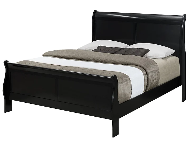 Crown Mark Furniture Louis Philip Queen Bed in Black