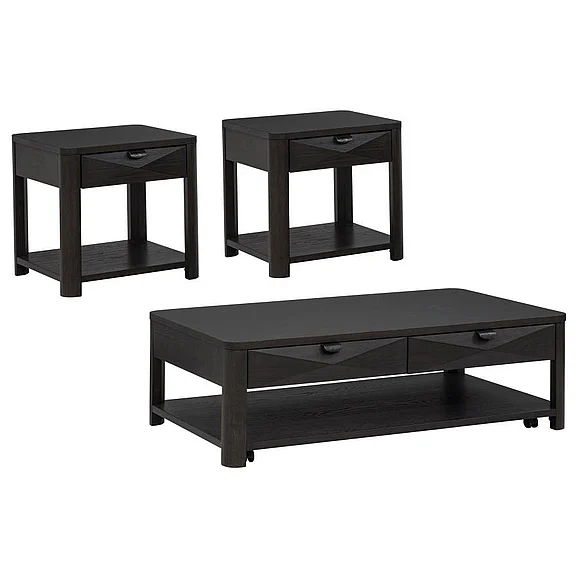 Coaster Marcelo 3pc Occasional Living Room Set in Coffee