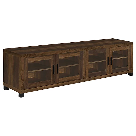 Coaster Sachin 4-Door Engineered Wood 79" TV Stand Dark Pine 736293