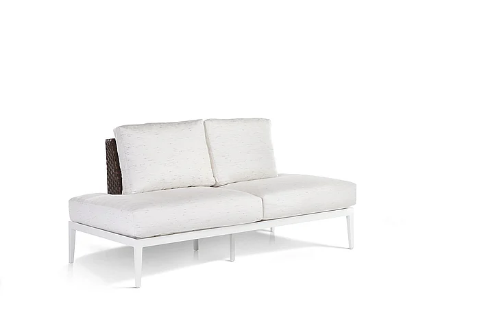 South Sea Outdoor Stevie Armless Loveseat w/ Wraparound Cushions in Cedarwood 73802-WRCDW