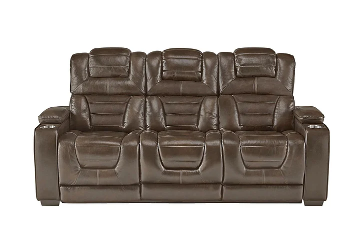 Corinthian Luke Power Headrest Recline Sofa in Desert-Chocolate FGC73901-39HR