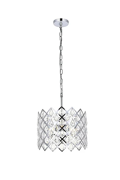Elegant Lyla 13 In. Pendant in Chrome 1111D13C CLOSEOUT
