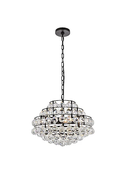 Elegant Savannah 18 In. Pendant in Black 1106D18BK CLOSEOUT
