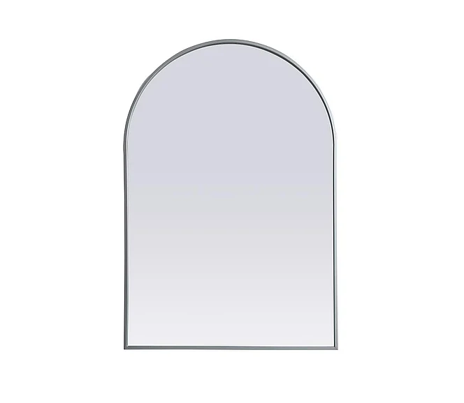Elegant Metal Frame Arch Mirror 27X40 In. in Silver MR1A2740SIL