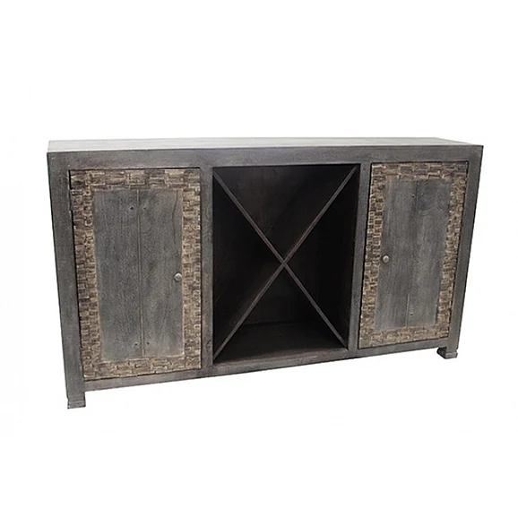 Meva Furniture Urban 2 Door Buffet W/ Wine Storage in Wood