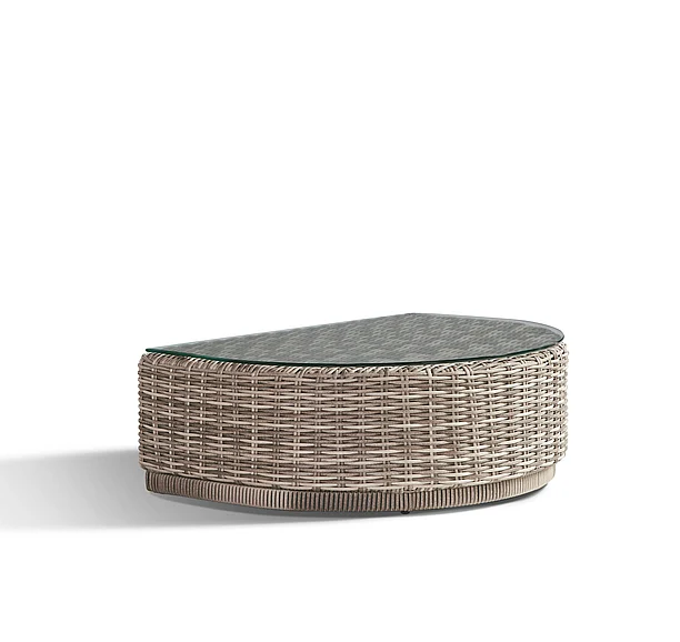 South Sea Outdoor Luna Cove Scatter Half Round Table in Smoke 74344