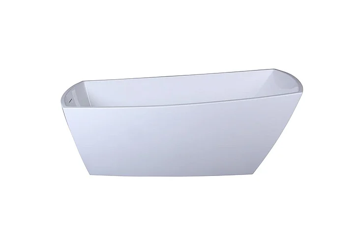 Elegant 72 In. Soaking Single Slipper Rectangular Bathtub in Glossy White BT21272GW