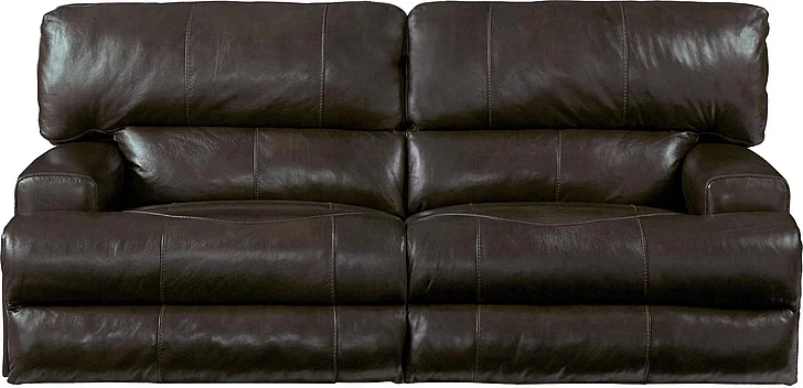 Catnapper Wembley Power Headrest w/ Lumbar Lay Flat Reclining Sofa in Chocolate
