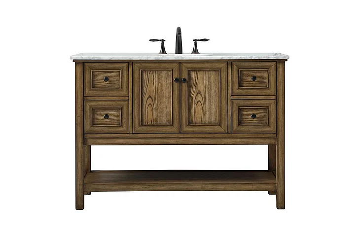 Elegant 48 In. Single Bathroom Vanity in Driftwood VF27048DW