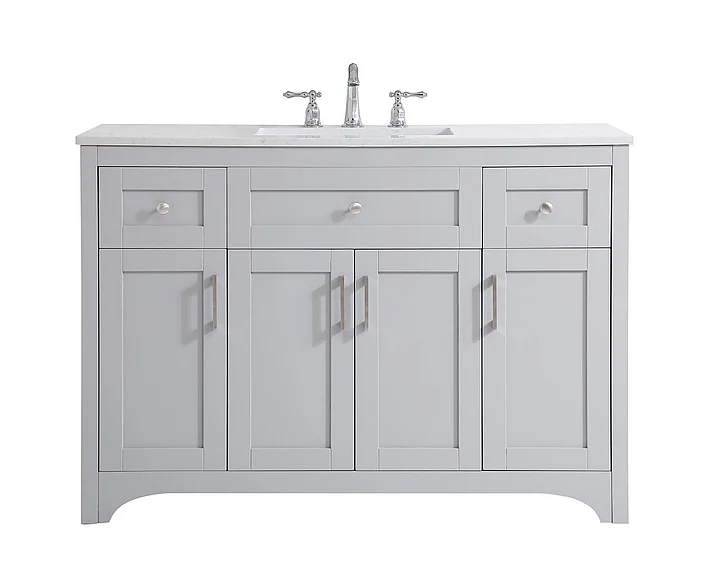 Elegant 48 In. Single Bathroom Vanity in Grey VF17048GR