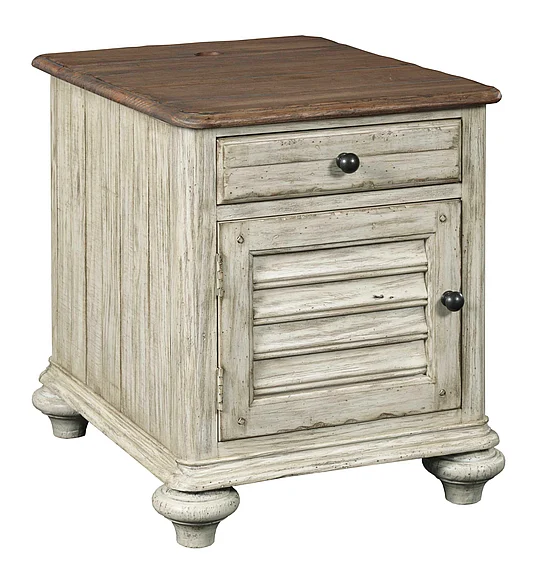 Kincaid Weatherford Chairside Table in Cornsilk Finish 75-026