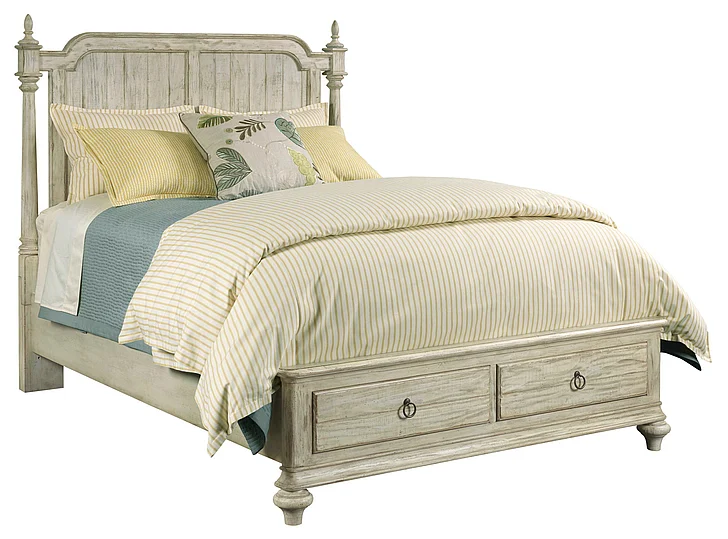 Kincaid Weatherford Westland King Storage Poster Bed in Cornsilk