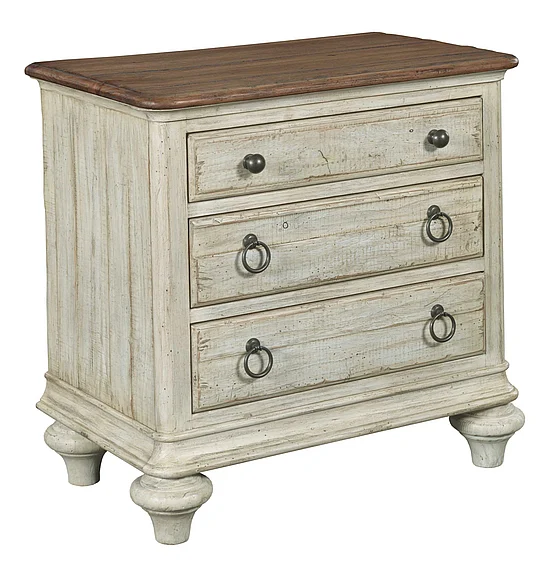 Kincaid Weatherford 3-Drawer Nightstand in Cornsilk 75-141