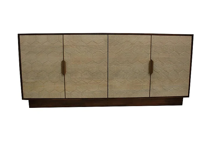 Moti Furniture Honeycomb Sideboard in Brown