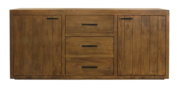 Moti Furniture Imperial 3-Drawer 2-Door Sideboard in Chestnut Brown 75109010