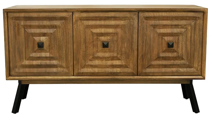 Moti Furniture Crest 3-Door Sideboard in Chestnut Brown 75109011