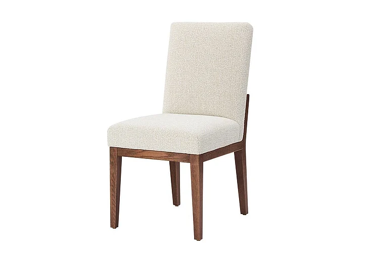 Vaughan-Bassett Dovetail Uph Side Chair Oatmeal Fabric in Natural 752-030B