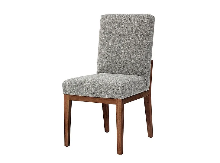 Vaughan-Bassett Dovetail Uph Side Chair Charcoal Fabric in Natural 752-030D