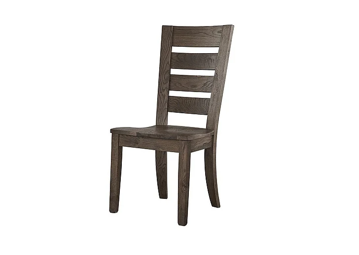 Vaughan-Bassett Dovetail Horizontal Slat Side Chair in Aged Grey 753-020