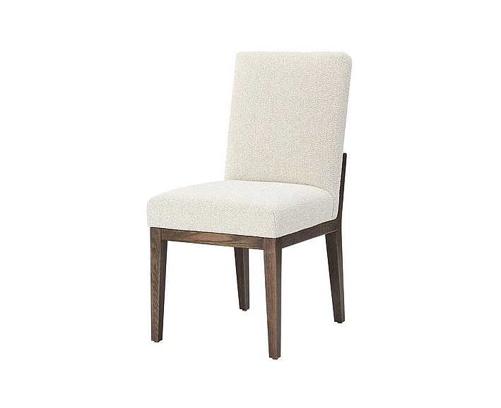 Vaughan-Bassett Dovetail Uph Side Chair Oatmeal Fabric in Aged Grey 753-030B