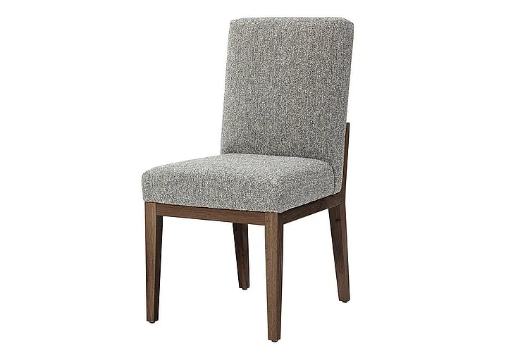 Vaughan-Bassett Dovetail Uph Side Chair Charcoal Fabric in Aged Grey 753-030D