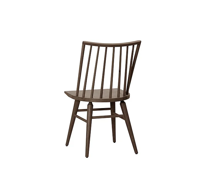 Vaughan-Bassett Dovetail Spindle Side Chair in Aged Grey 753-040