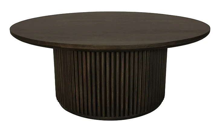 Moti Furniture Odin Round Cocktail Table in Charred Ember 75403002