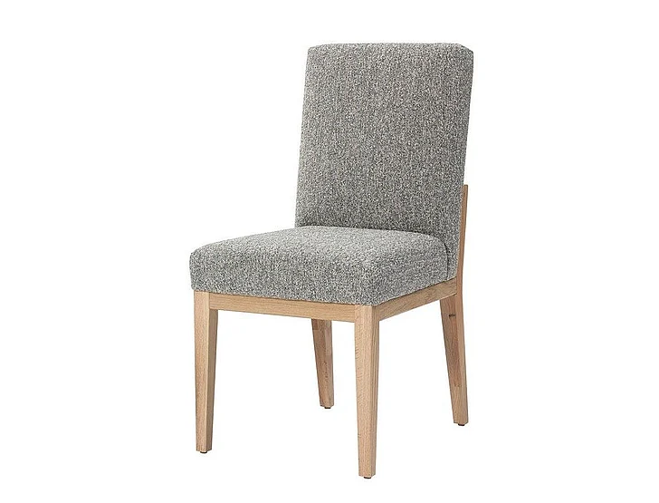 Vaughan-Bassett Dovetail Uph Side Chair Charcoal Fabric in Bleached White 755-030D