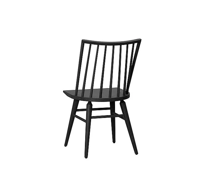 Vaughan-Bassett Dovetail Black Spindle Side Chair in Black 752-045