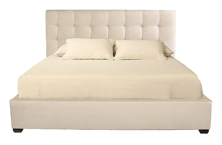 Bernhardt Interiors Avery Button-Tufted King Bed with Taller Headboard in Espresso