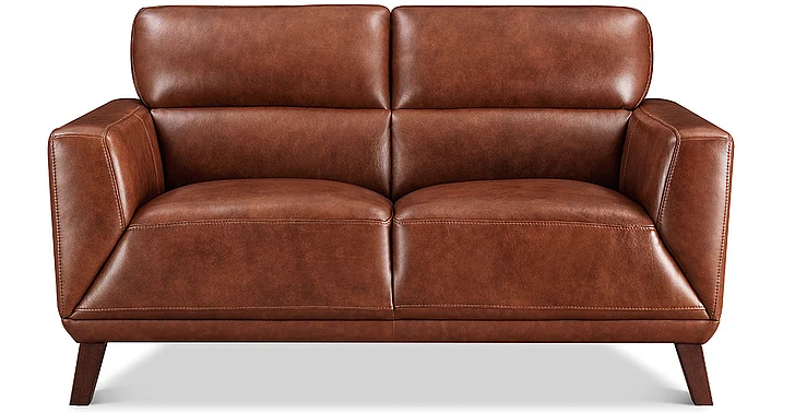 Hydeline Furniture Jake Leather Loveseat in Brandy 66876-20V01-LP2012
