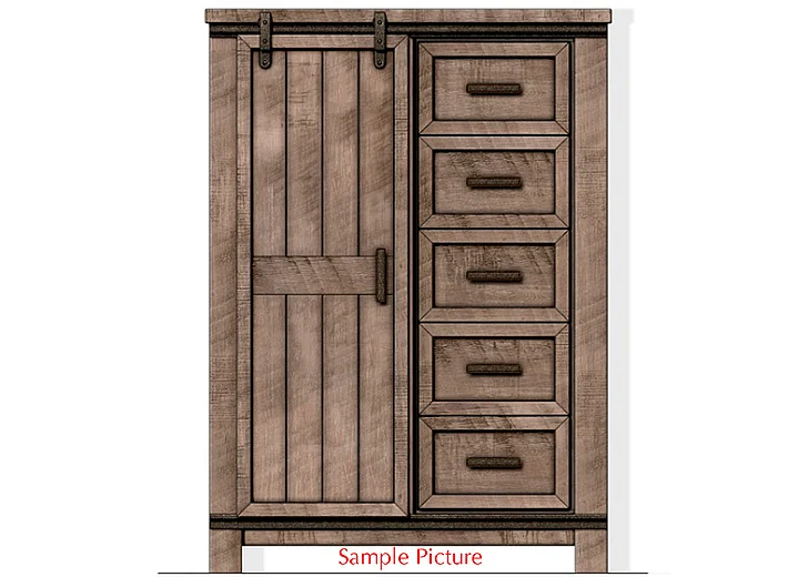 Liberty Thornwood Hills Sliding Door Chest in Rock Beaten Gray 759-BR42